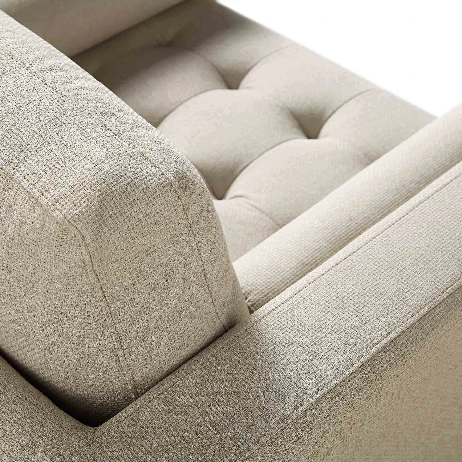 Henrietta Armchair, Beige Woven Fabric 12 Henrietta Armchair, Beige Woven Fabric - Image 12