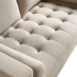 Henrietta 2-Seater Sofa, Beige Woven Fabric -Daals Store BOSF 9680 BEIGE WOV 2ST detail1