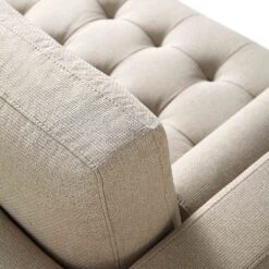 Henrietta 2-Seater Sofa, Beige Woven Fabric -Daals Store BOSF 9680 BEIGE WOV 2ST detail3