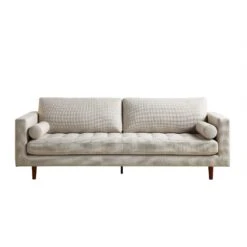 Henrietta Large 3-Seater Sofa, Beige Woven Fabric 20 Henrietta Large 3-Seater Sofa, Beige Woven Fabric -Daals Store BOSF 9680 BEIGE WOV 3ST WB1