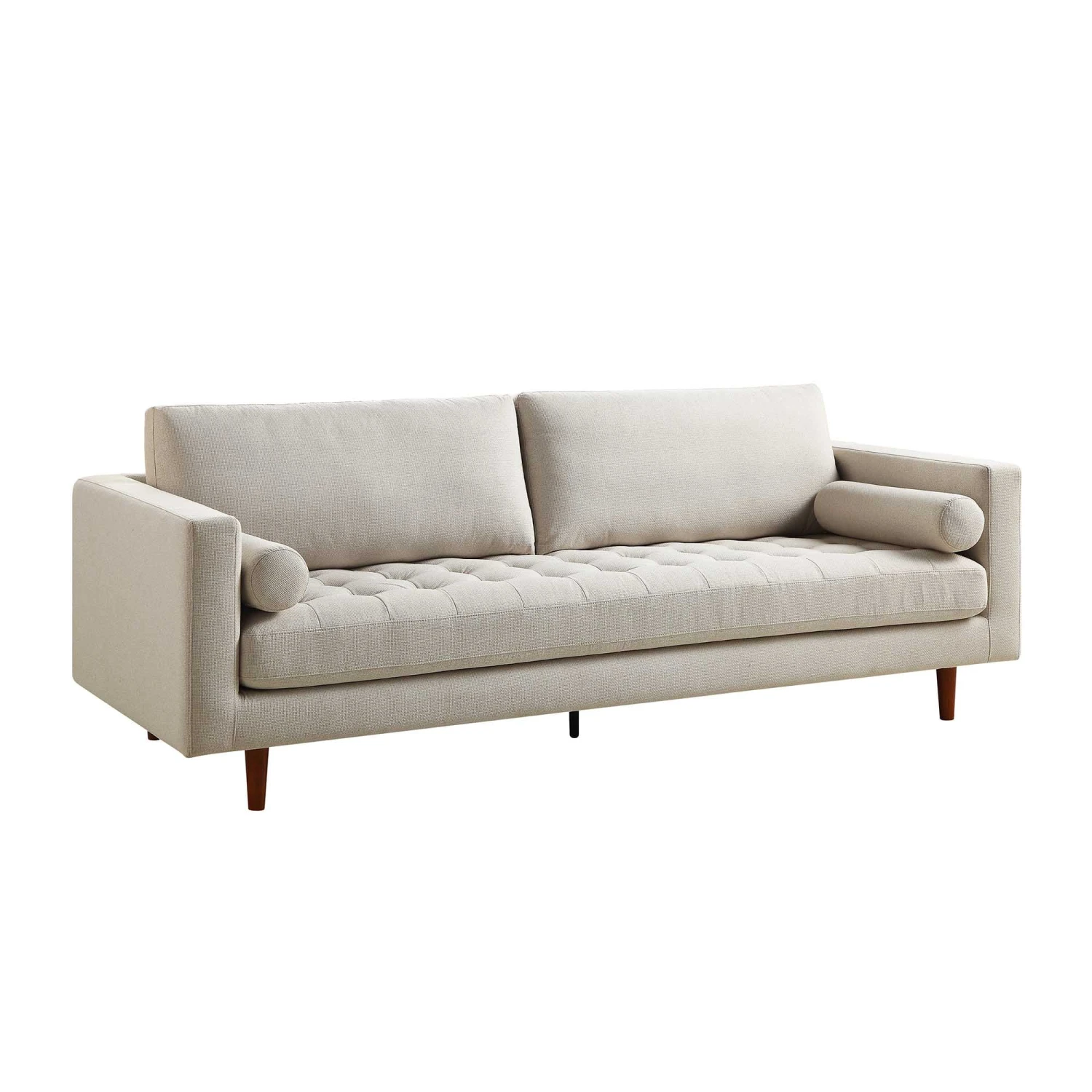 Henrietta Large 3-Seater Sofa, Beige Woven Fabric 7 Henrietta Large 3-Seater Sofa, Beige Woven Fabric - Image 7