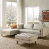 Henrietta Beige Woven Fabric Grand 4-Seater Chaise End Sofa, Left Hand Facing 30 Henrietta Beige Woven Fabric Grand 4-Seater Chaise End Sofa, Left Hand Facing -Daals Store BOSF 9680 BEIGE WOV CHAISE LHF main