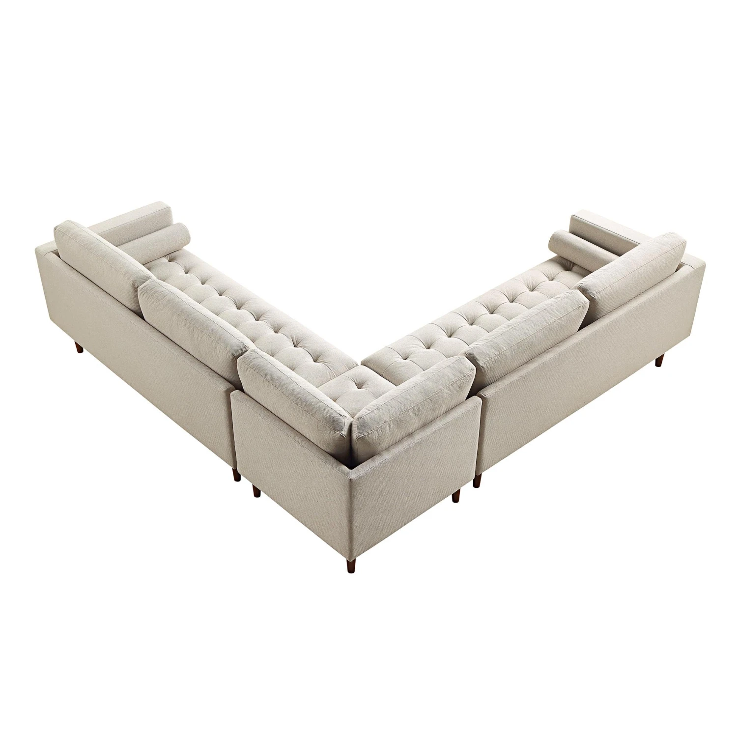 Henrietta 5+Seater Corner Sofa, Beige Woven Fabric 10 Henrietta 5+Seater Corner Sofa, Beige Woven Fabric - Image 10