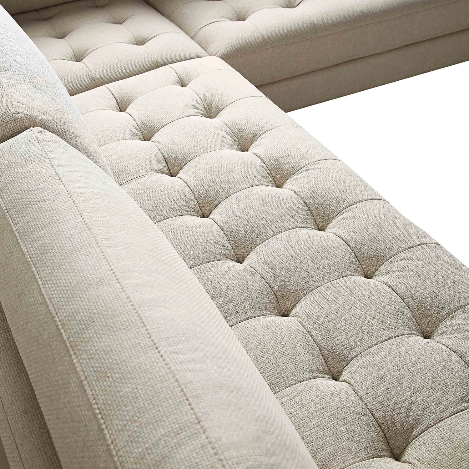 Henrietta 5+Seater Corner Sofa, Beige Woven Fabric 13 Henrietta 5+Seater Corner Sofa, Beige Woven Fabric - Image 13