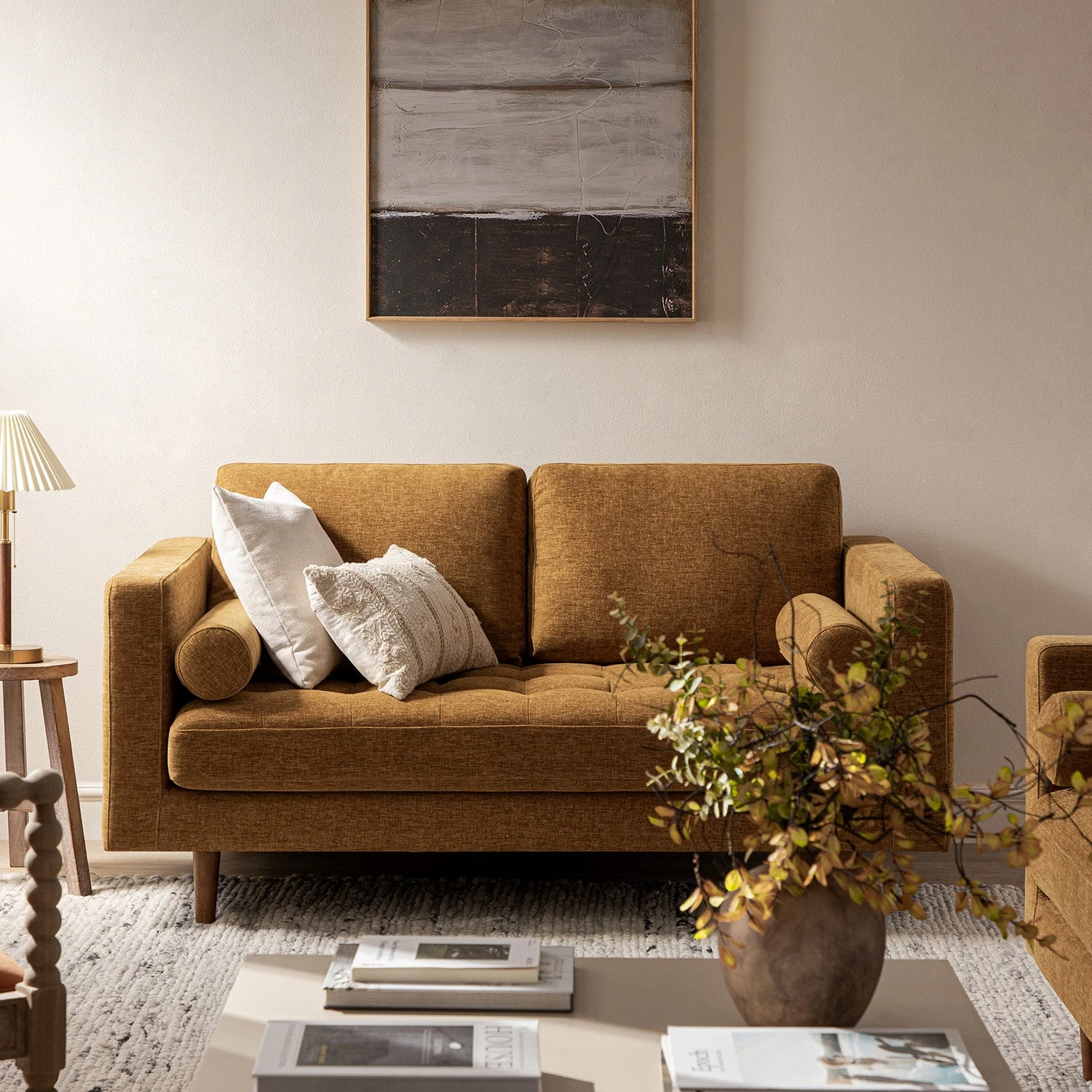 Henrietta 2-Seater Sofa, Spiced Honey Chenille 2 Henrietta 2-Seater Sofa, Spiced Honey Chenille - Image 2