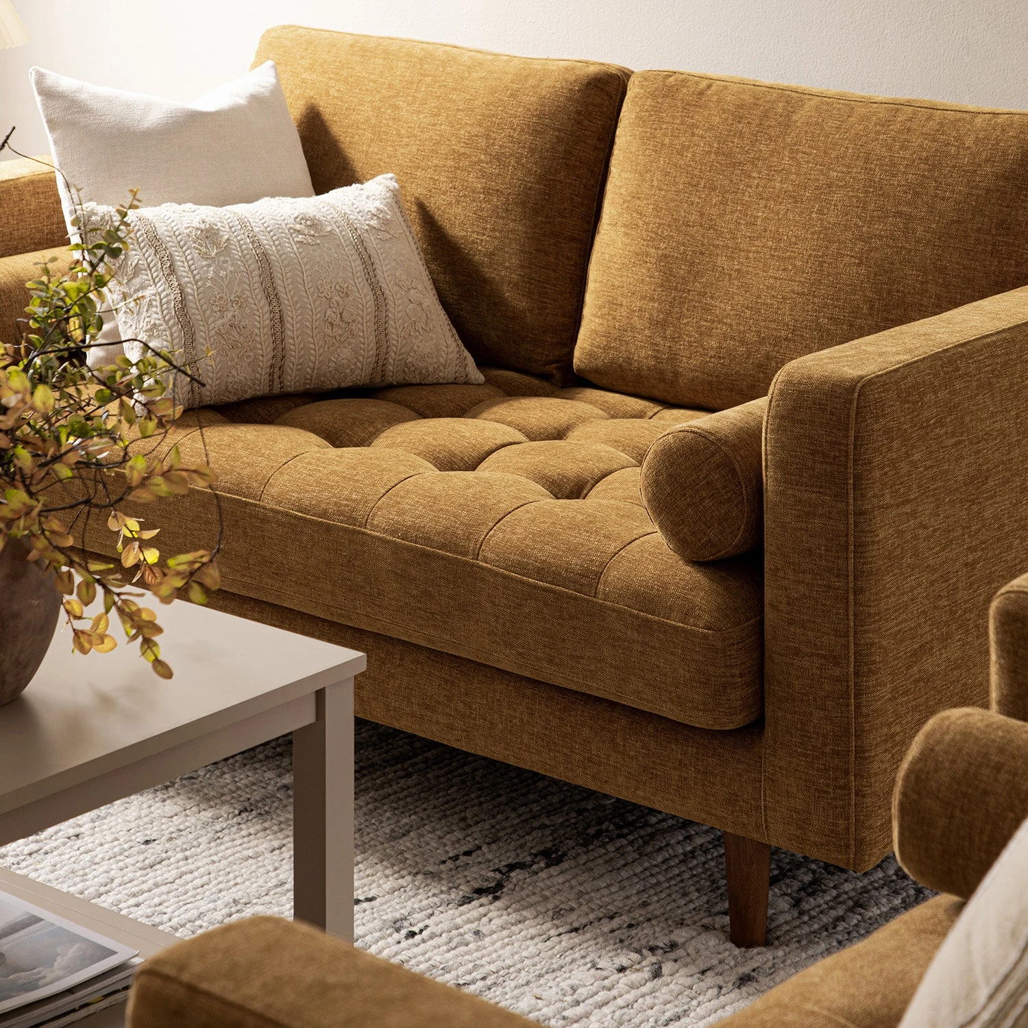 Henrietta 2-Seater Sofa, Spiced Honey Chenille 3 Henrietta 2-Seater Sofa, Spiced Honey Chenille - Image 3