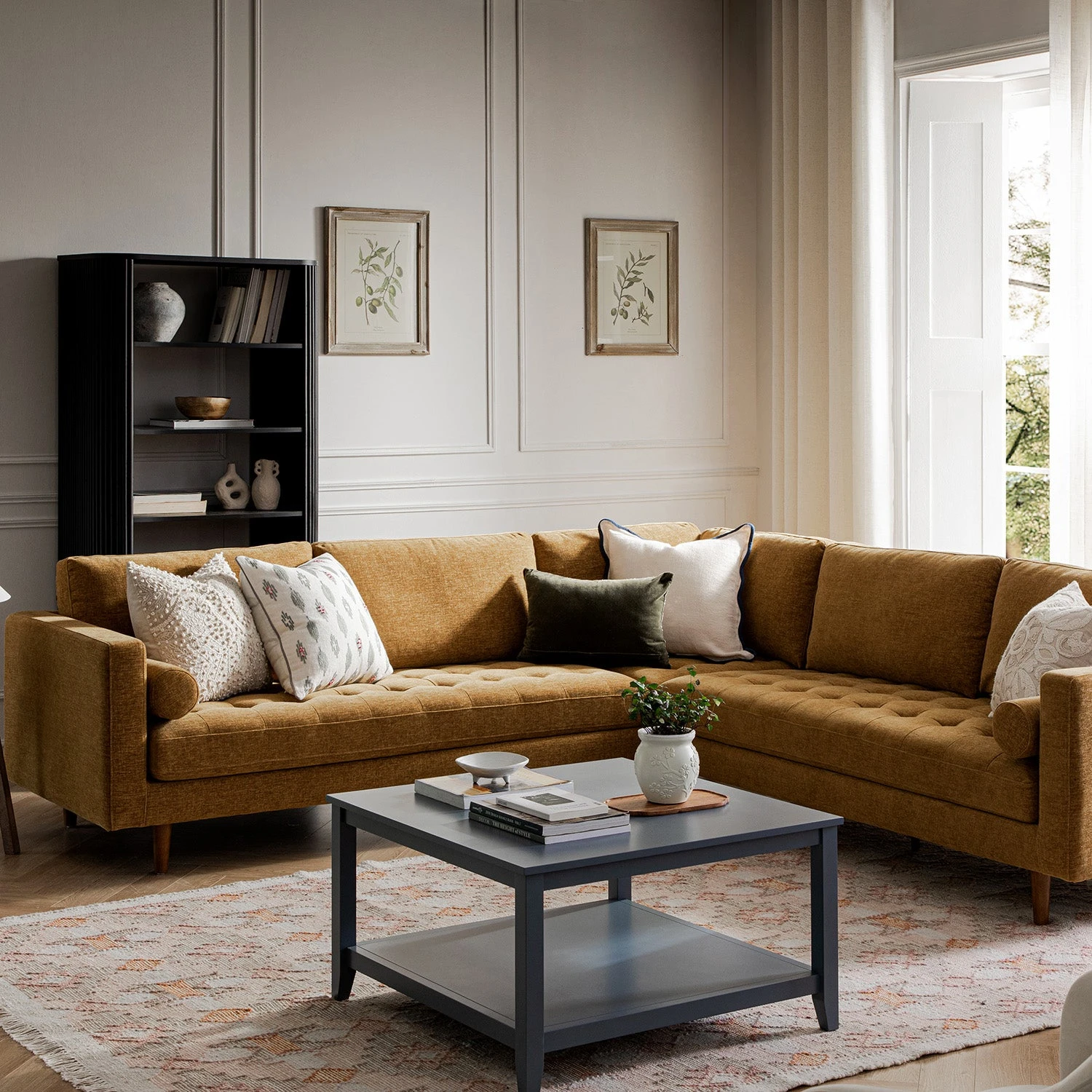 Henrietta 5+Seater Corner Sofa, Spiced Honey Chenille 1 Henrietta 5+Seater Corner Sofa, Spiced Honey Chenille