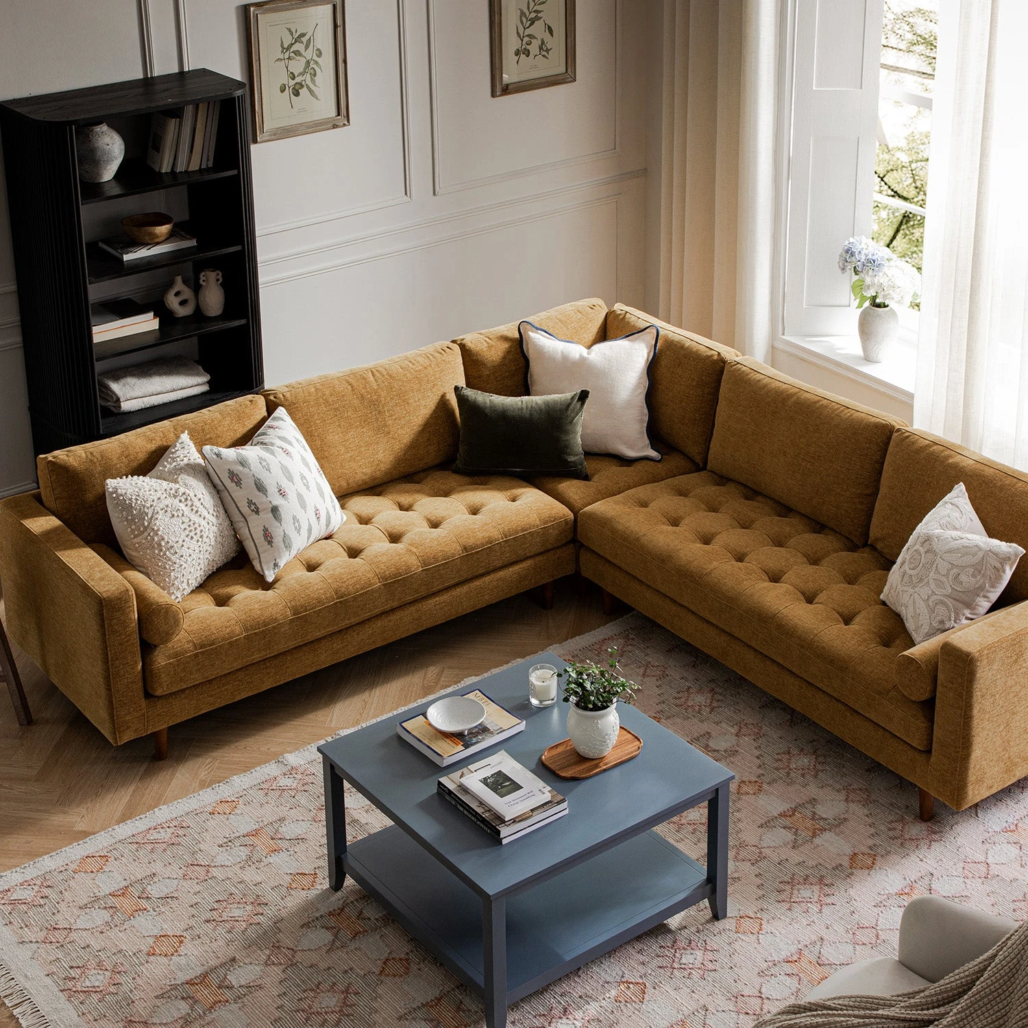 Henrietta 5+Seater Corner Sofa, Spiced Honey Chenille 2 Henrietta 5+Seater Corner Sofa, Spiced Honey Chenille - Image 2