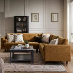 Henrietta 5+Seater Corner Sofa, Spiced Honey Chenille 18 Henrietta 5+Seater Corner Sofa, Spiced Honey Chenille -Daals Store BOSF 9680 FENN CHEN CORNER SET scene2