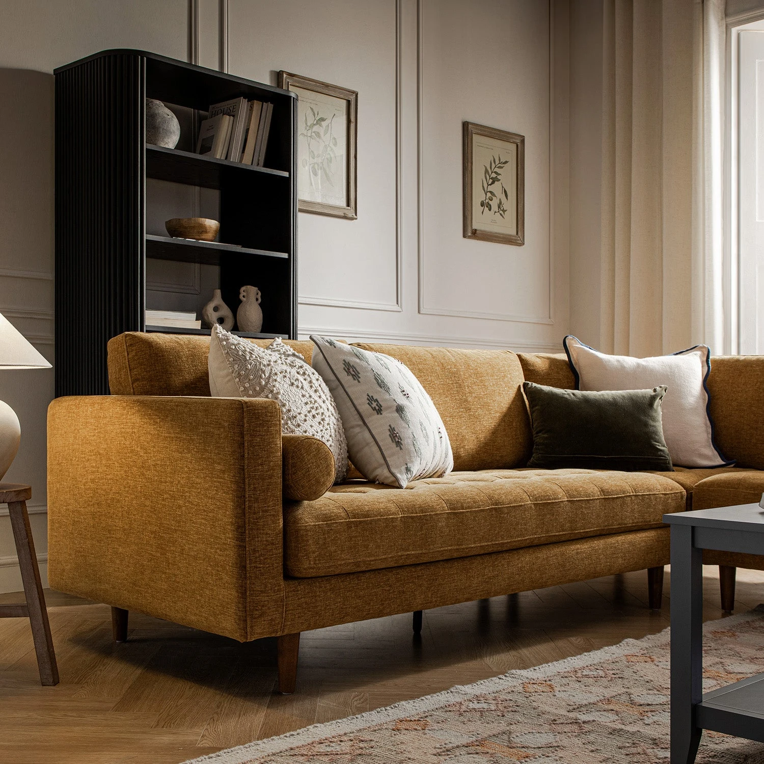 Henrietta 5+Seater Corner Sofa, Spiced Honey Chenille 5 Henrietta 5+Seater Corner Sofa, Spiced Honey Chenille - Image 5