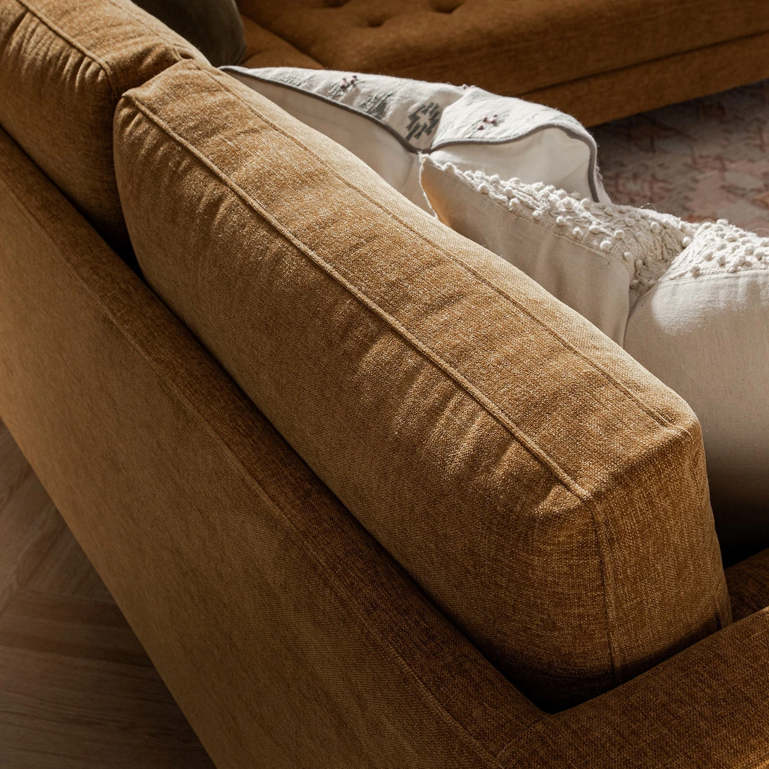 Henrietta 5+Seater Corner Sofa, Spiced Honey Chenille 7 Henrietta 5+Seater Corner Sofa, Spiced Honey Chenille - Image 7