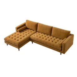 Henrietta Spiced Honey Chenille Grand 4-Seater Chaise End Sofa, Left Hand Facing -Daals Store BOSF 9680 FENN CHEN LHF SET WB3
