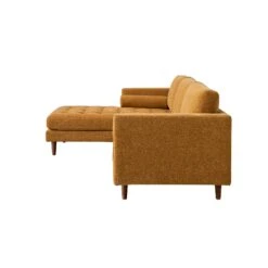 Henrietta Spiced Honey Chenille Grand 4-Seater Chaise End Sofa, Left Hand Facing -Daals Store BOSF 9680 FENN CHEN LHF SET WB5