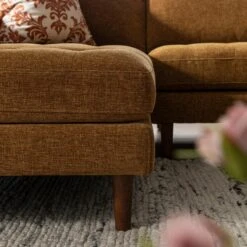 Henrietta Spiced Honey Chenille Grand 4-Seater Chaise End Sofa, Left Hand Facing -Daals Store BOSF 9680 FENN CHEN LHF SET scene4