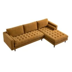 Henrietta Spiced Honey Chenille Grand 4-Seater Chaise End Sofa, Right Hand Facing -Daals Store BOSF 9680 FENN CHEN RHF SET WB3
