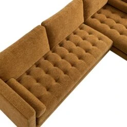 Henrietta Spiced Honey Chenille Grand 4-Seater Chaise End Sofa, Right Hand Facing -Daals Store BOSF 9680 FENN CHEN RHF SET detail1