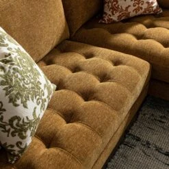 Henrietta Spiced Honey Chenille Grand 4-Seater Chaise End Sofa, Right Hand Facing -Daals Store BOSF 9680 FENN CHEN RHF SET scene2
