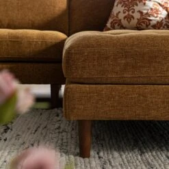 Henrietta Spiced Honey Chenille Grand 4-Seater Chaise End Sofa, Right Hand Facing -Daals Store BOSF 9680 FENN CHEN RHF SET scene5