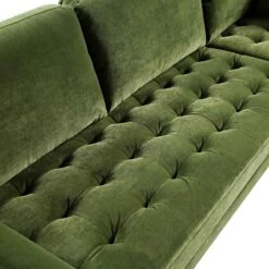 Henrietta 5+Seater Corner Sofa, Moss Green Velvet 29 Henrietta 5+Seater Corner Sofa, Moss Green Velvet -Daals Store BOSF 9680 FERN VEL CORNER SET detail1