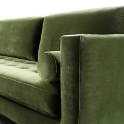 Henrietta 5+Seater Corner Sofa, Moss Green Velvet 31 Henrietta 5+Seater Corner Sofa, Moss Green Velvet -Daals Store BOSF 9680 FERN VEL CORNER SET detail3
