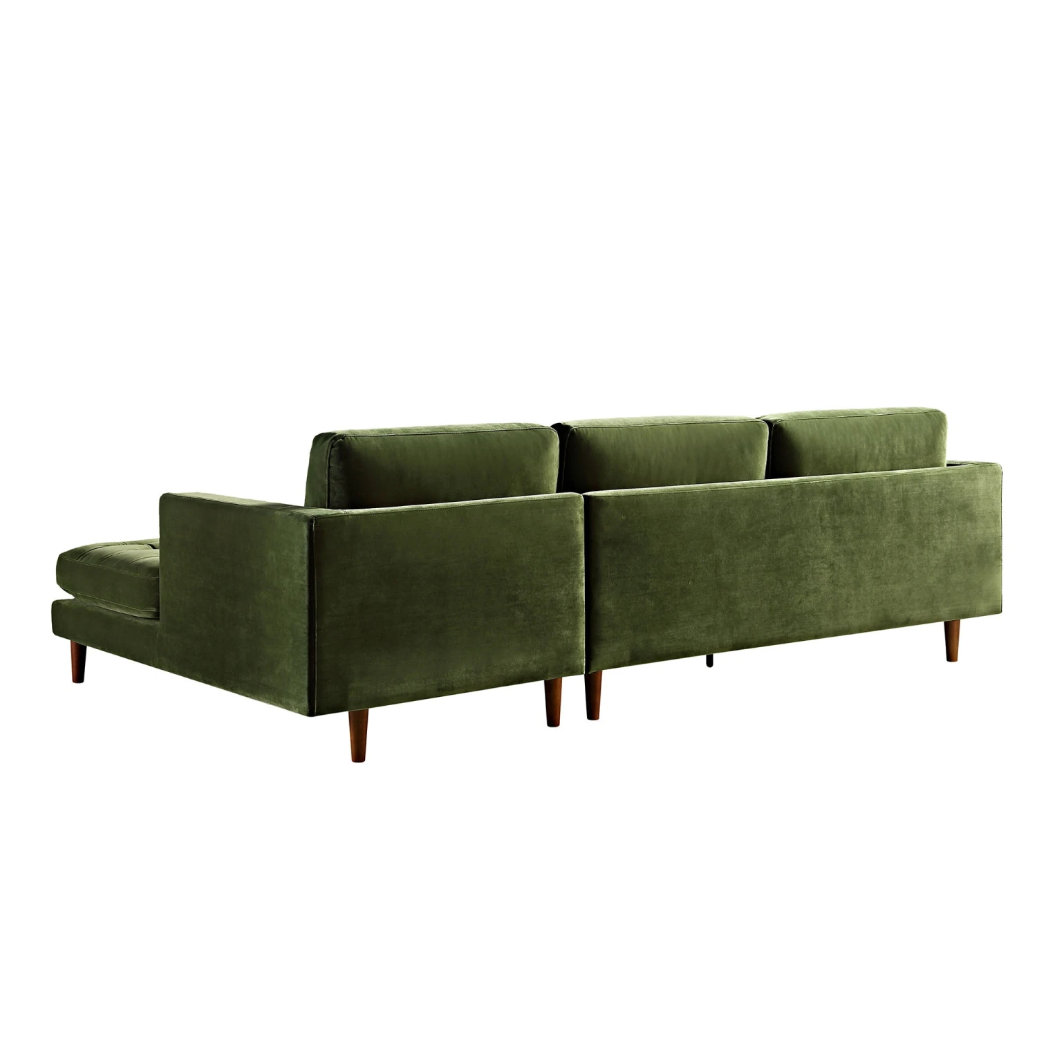 Henrietta Moss Green Velvet Grand 4-Seater Chaise End Sofa, Right Hand Facing 11 Henrietta Moss Green Velvet Grand 4-Seater Chaise End Sofa, Right Hand Facing - Image 11