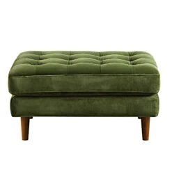 Henrietta Ottoman, Moss Green Velvet 14 Henrietta Ottoman, Moss Green Velvet -Daals Store BOSF 9680 FERN VEL STOOL WB1