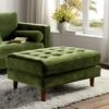 Henrietta Ottoman, Moss Green Velvet -Daals Store BOSF 9680 FERN VEL STOOL main