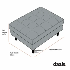 Henrietta Ottoman, Moss Green Velvet 16 Henrietta Ottoman, Moss Green Velvet -Daals Store BOSF 9680 STOOL CHART 2