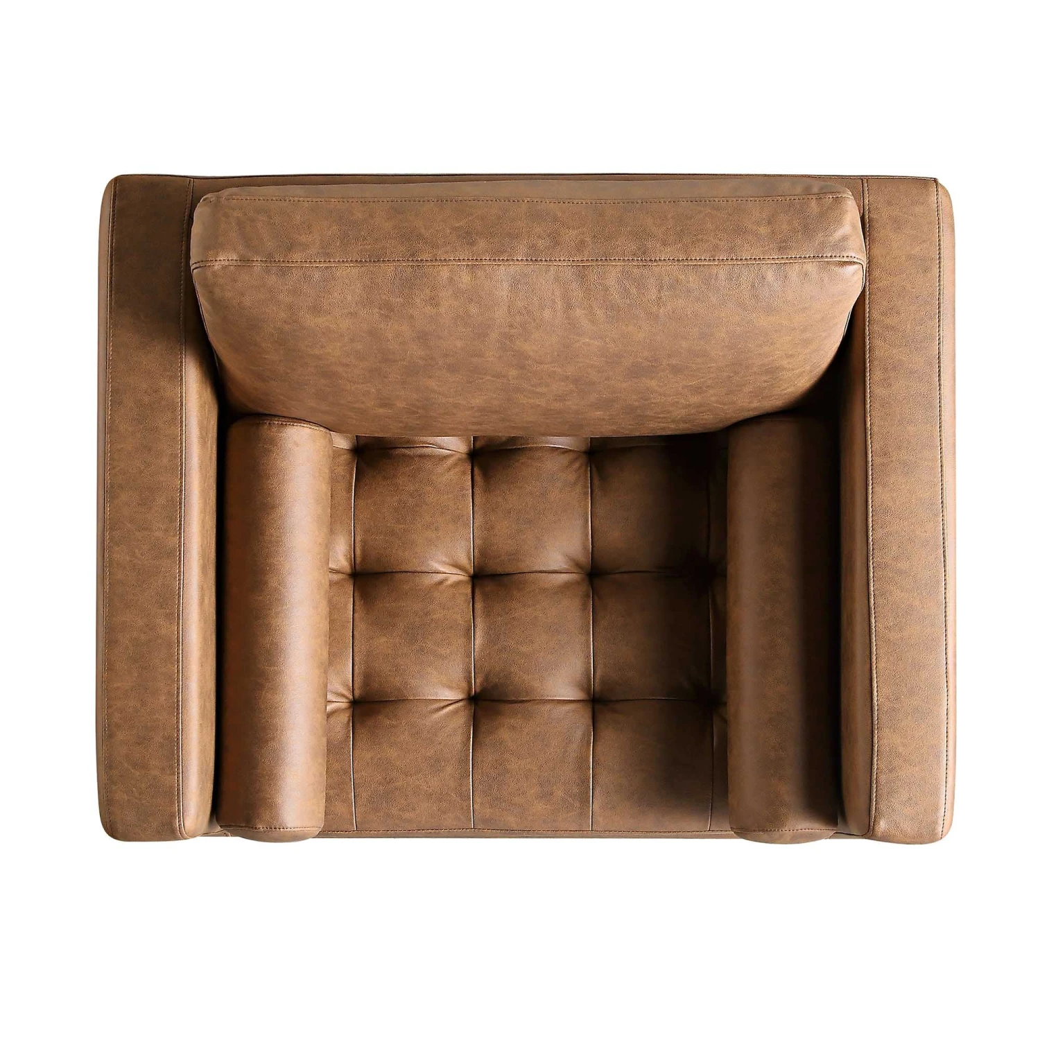 Henrietta Armchair, Tan Faux Suede 8 Henrietta Armchair, Tan Faux Suede - Image 8