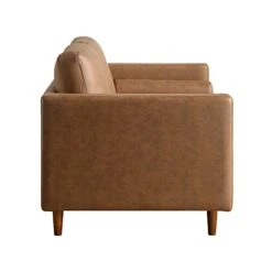 Henrietta 2-Seater Sofa, Tan Faux Suede 22 Henrietta 2-Seater Sofa, Tan Faux Suede -Daals Store BOSF 9680 TAN FXLT 2ST WB4