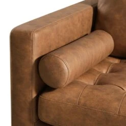 Henrietta 2-Seater Sofa, Tan Faux Suede 26 Henrietta 2-Seater Sofa, Tan Faux Suede -Daals Store BOSF 9680 TAN FXLT 2ST detail3