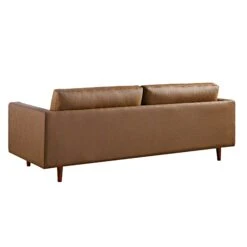 Henrietta Large 3-Seater Sofa, Tan Faux Suede -Daals Store BOSF 9680 TAN FXLT 3ST WB4