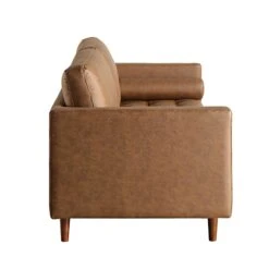 Henrietta Large 3-Seater Sofa, Tan Faux Suede -Daals Store BOSF 9680 TAN FXLT 3ST WB5