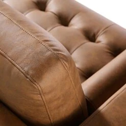 Henrietta Large 3-Seater Sofa, Tan Faux Suede -Daals Store BOSF 9680 TAN FXLT 3ST detail3