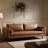 Henrietta Large 3-Seater Sofa, Tan Faux Suede -Daals Store BOSF 9680 TAN FXLT 3ST main