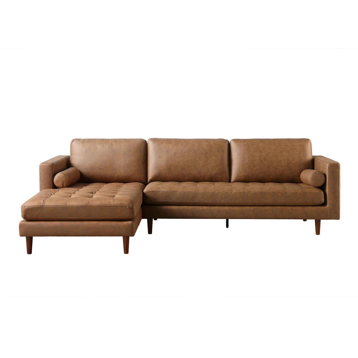 Henrietta Tan Faux Suede Grand 4-Seater Chaise End Sofa, Left Hand Facing 5 Henrietta Tan Faux Suede Grand 4-Seater Chaise End Sofa, Left Hand Facing - Image 5