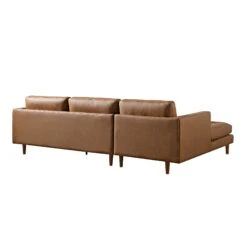 Henrietta Tan Faux Suede Grand 4-Seater Chaise End Sofa, Left Hand Facing 22 Henrietta Tan Faux Suede Grand 4-Seater Chaise End Sofa, Left Hand Facing -Daals Store BOSF 9680 TAN FXLT LHF SET WB5
