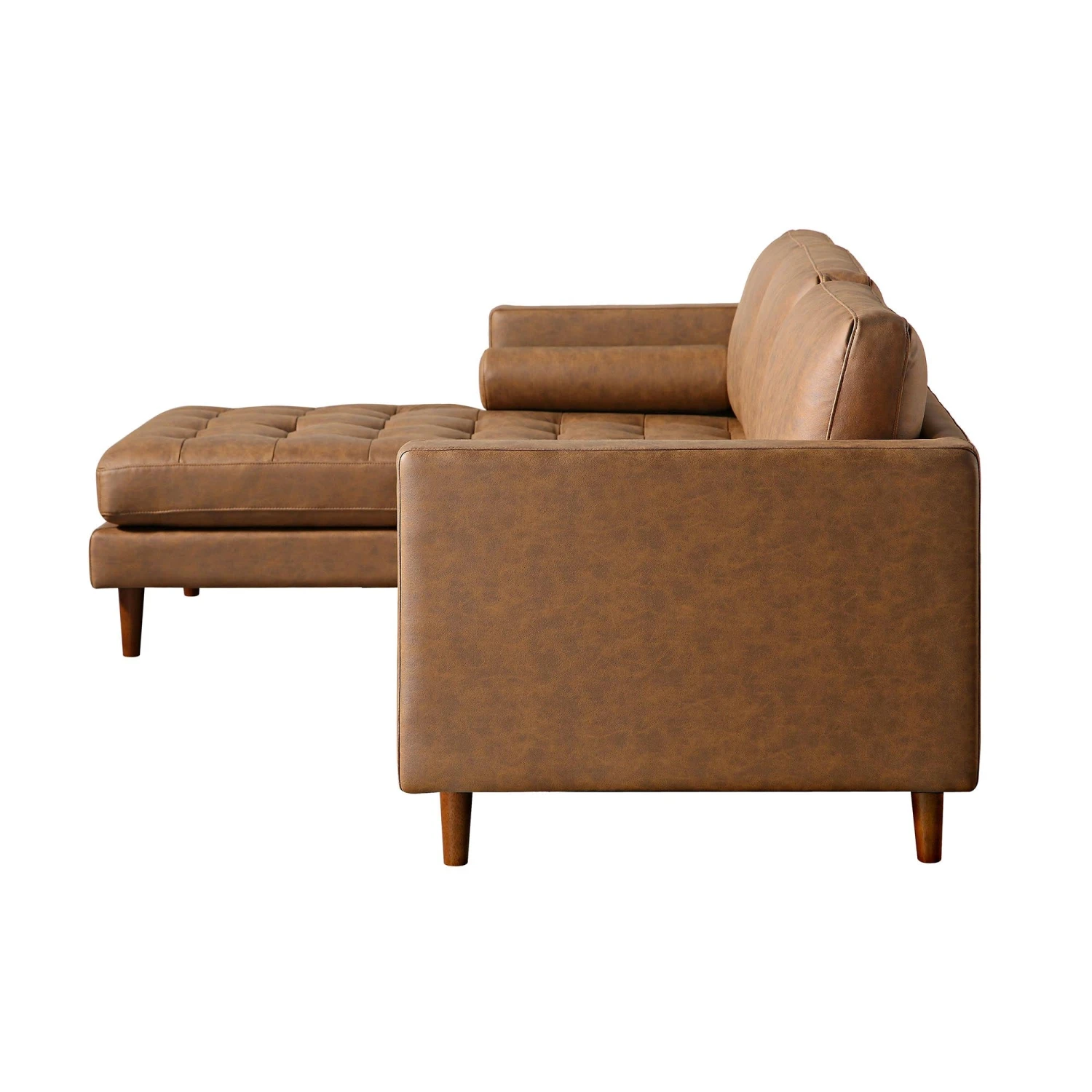 Henrietta Tan Faux Suede Grand 4-Seater Chaise End Sofa, Left Hand Facing 11 Henrietta Tan Faux Suede Grand 4-Seater Chaise End Sofa, Left Hand Facing - Image 11
