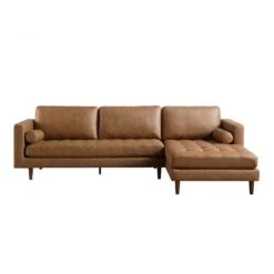 Henrietta Tan Faux Suede Grand 4-Seater Chaise End Sofa, Right Hand Facing 17 Henrietta Tan Faux Suede Grand 4-Seater Chaise End Sofa, Right Hand Facing -Daals Store BOSF 9680 TAN FXLT RHF SET WB1