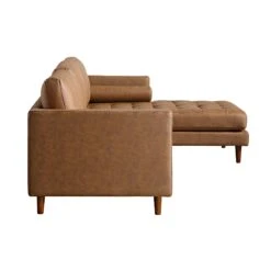 Henrietta Tan Faux Suede Grand 4-Seater Chaise End Sofa, Right Hand Facing 23 Henrietta Tan Faux Suede Grand 4-Seater Chaise End Sofa, Right Hand Facing -Daals Store BOSF 9680 TAN FXLT RHF SET WB6