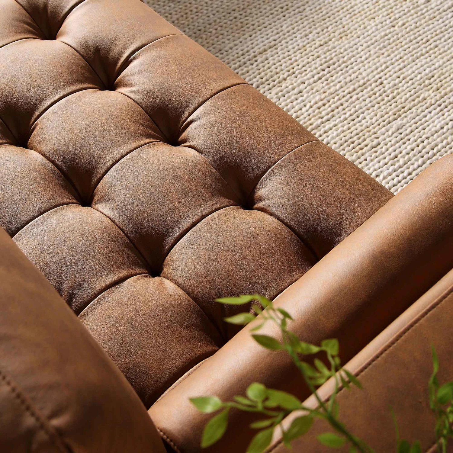 Henrietta Tan Faux Suede Grand 4-Seater Chaise End Sofa, Right Hand Facing 4 Henrietta Tan Faux Suede Grand 4-Seater Chaise End Sofa, Right Hand Facing - Image 4