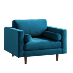 Henrietta Armchair, Teal Velvet -Daals Store BOSF 9680 TEAL VEL 1ST WB2