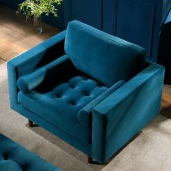 Henrietta Armchair, Teal Velvet -Daals Store BOSF 9680 TEAL VEL 1ST scene2