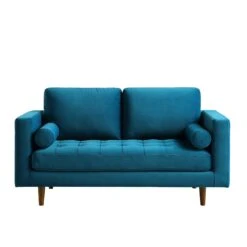 Henrietta 2-Seater Sofa, Teal Velvet 19 Henrietta 2-Seater Sofa, Teal Velvet -Daals Store BOSF 9680 TEAL VEL 2ST WB1