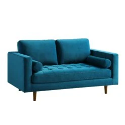 Henrietta 2-Seater Sofa, Teal Velvet 20 Henrietta 2-Seater Sofa, Teal Velvet -Daals Store BOSF 9680 TEAL VEL 2ST WB2