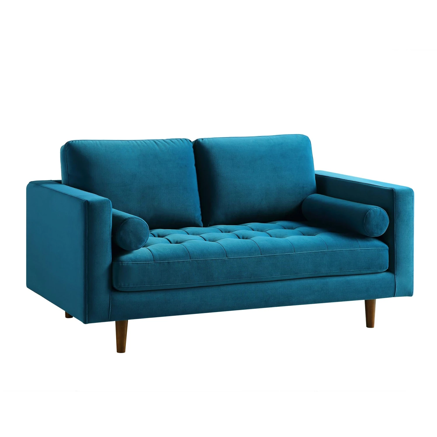 Henrietta 2-Seater Sofa, Teal Velvet 6 Henrietta 2-Seater Sofa, Teal Velvet - Image 6