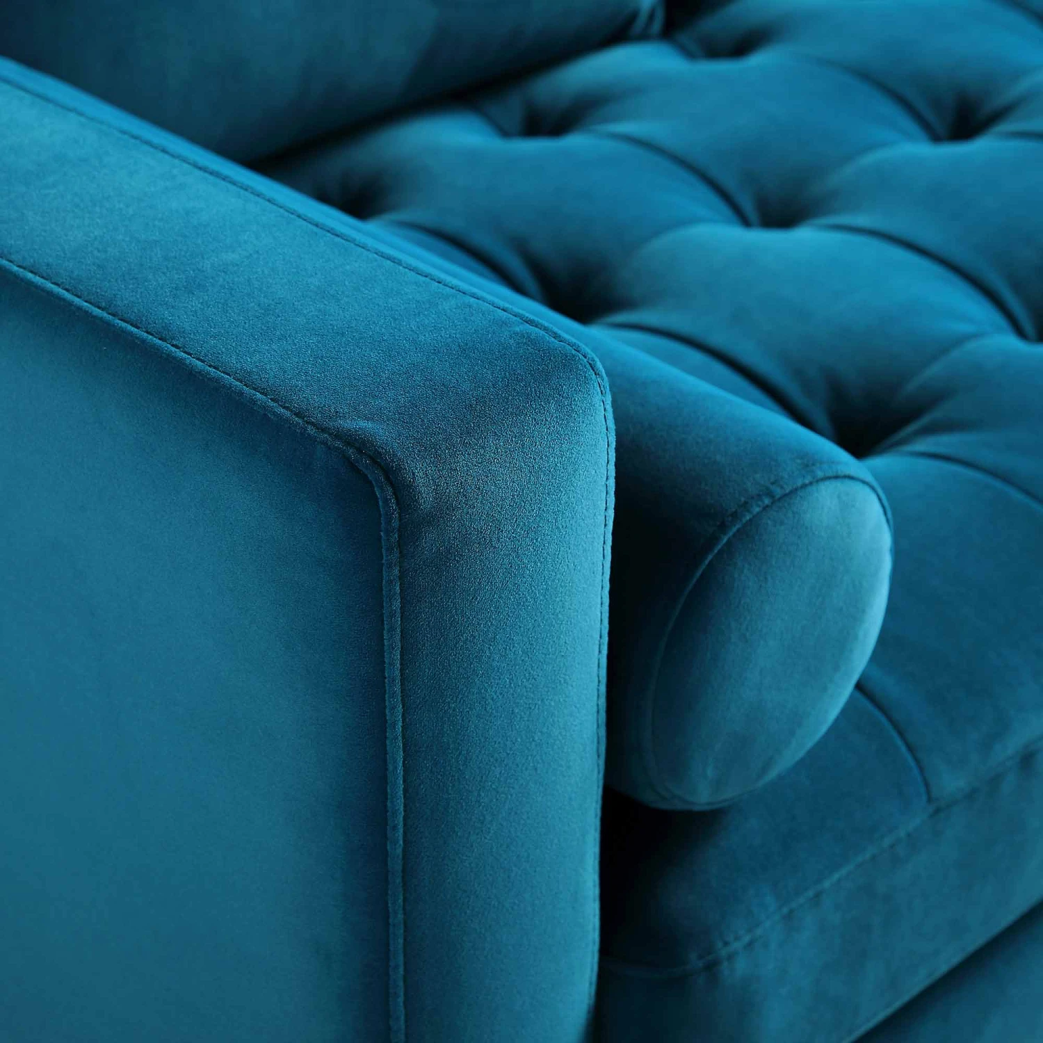 Henrietta 2-Seater Sofa, Teal Velvet 11 Henrietta 2-Seater Sofa, Teal Velvet - Image 11