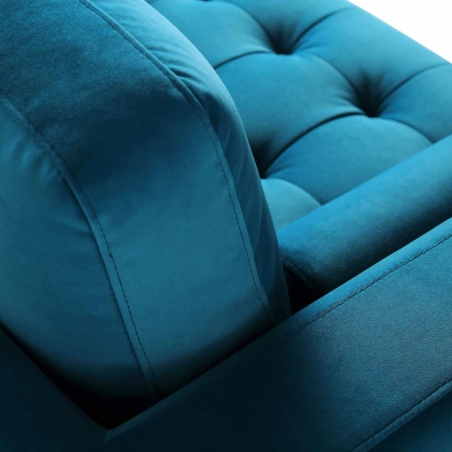 Henrietta 2-Seater Sofa, Teal Velvet 12 Henrietta 2-Seater Sofa, Teal Velvet - Image 12