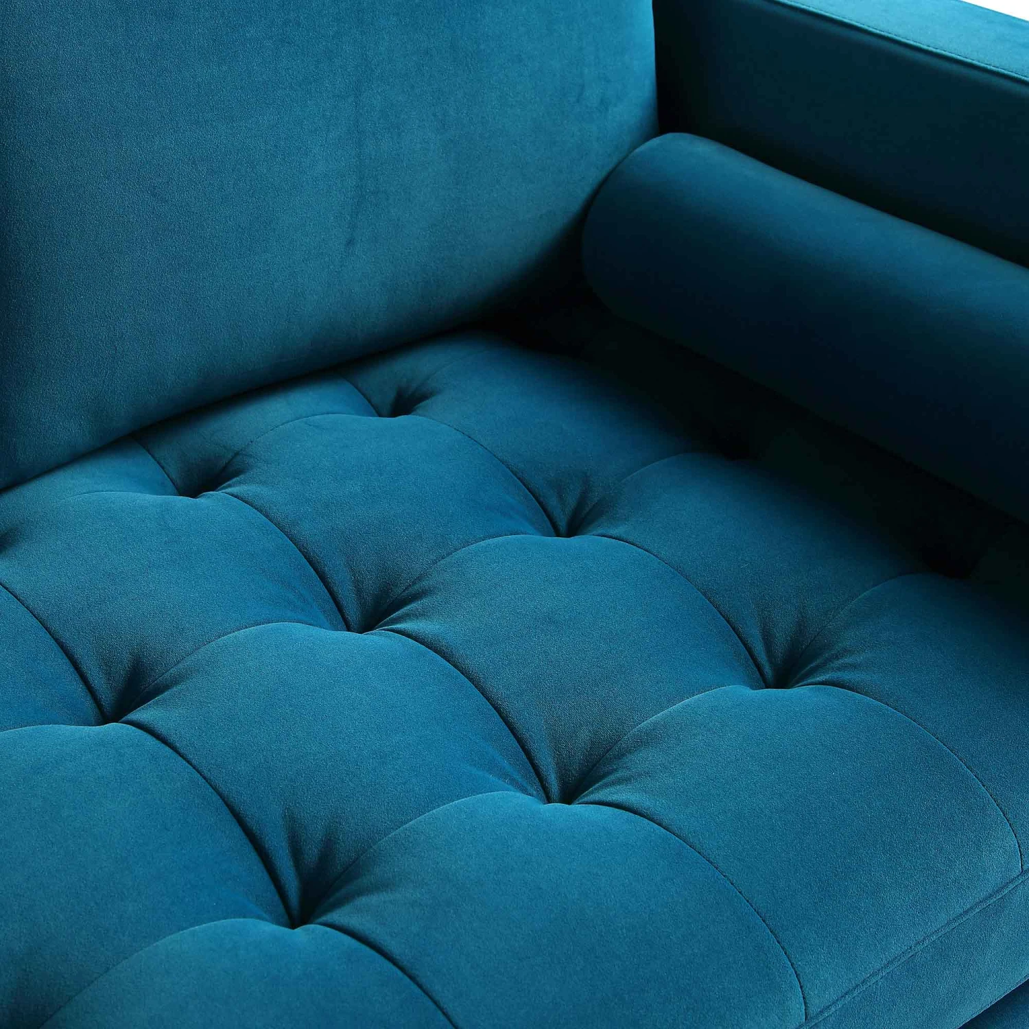 Henrietta 2-Seater Sofa, Teal Velvet 14 Henrietta 2-Seater Sofa, Teal Velvet - Image 14