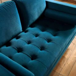 Henrietta 2-Seater Sofa, Teal Velvet 18 Henrietta 2-Seater Sofa, Teal Velvet -Daals Store BOSF 9680 TEAL VEL 2ST scene3
